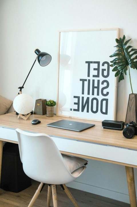 Handcrafted oak table background